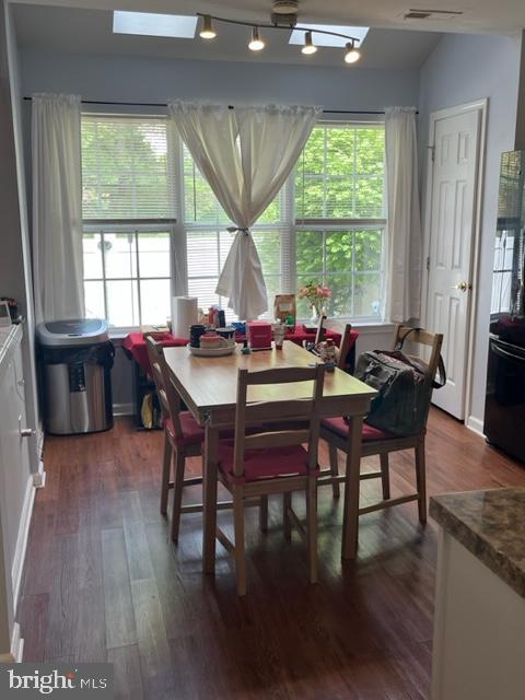 302 Weston Ln Unit 23, New Hope, PA 18938 - dining room with dark wood finished floors