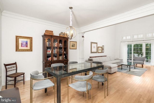 29 Sparrow Dr, Hamilton, NJ 08690 - dining room with light wood finished floors, an inviting chandelier, and ornamental molding