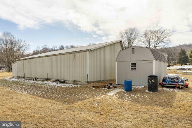 view of pole building