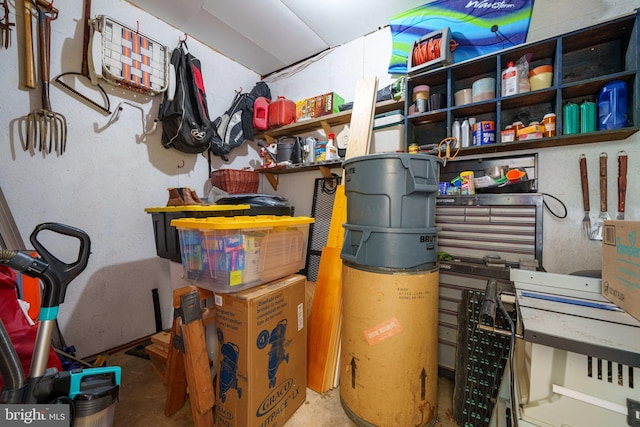 view of storage room