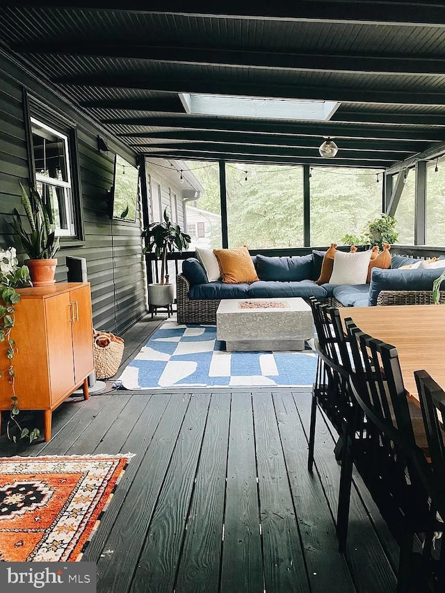 7910 Bayberry Dr, Alexandria, VA 22306 - deck featuring an outdoor living space