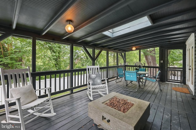 7910 Bayberry Dr, Alexandria, VA 22306 - wooden deck with outdoor dining space
