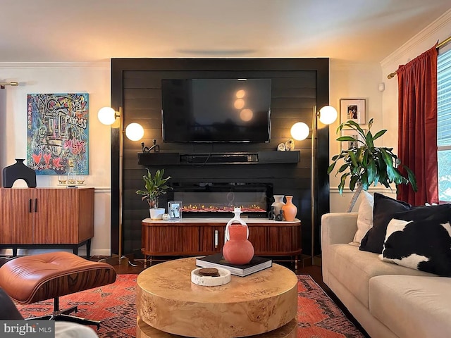 7910 Bayberry Dr, Alexandria, VA 22306 - living room with ornamental molding and wood finished floors