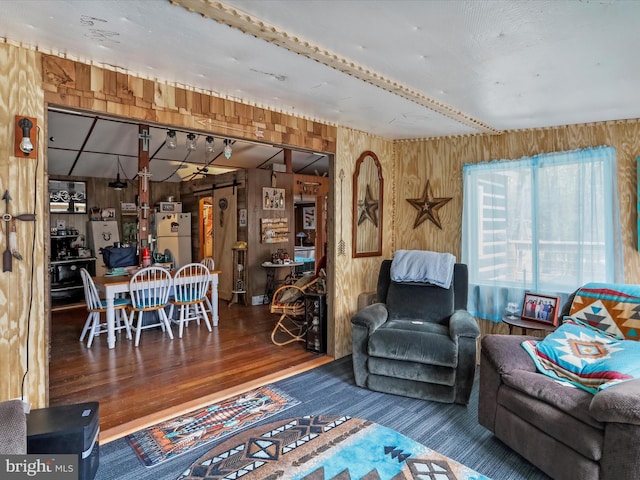 29 Roy Guinn Rd, Points, WV 25437 - living area with wood finished floors and wood walls