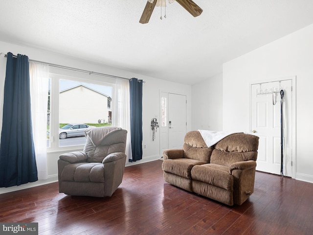 9 Honeysuckle Dr, Newark, DE 19702 - living room featuring baseboards, wood finished floors, a wealth of natural light, and ceiling fan