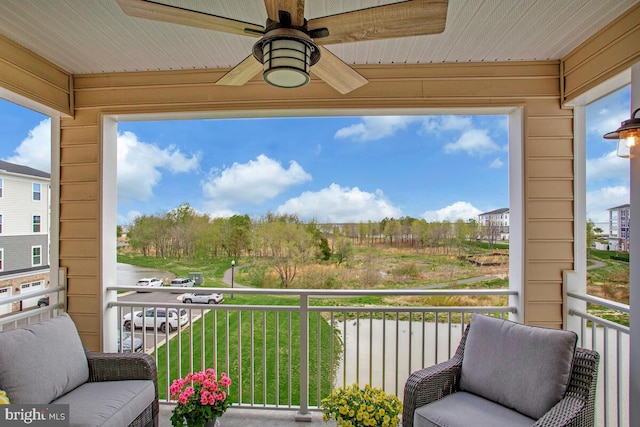 170 Harrier Way Unit 32, Chester, MD 21619 - balcony featuring a ceiling fan