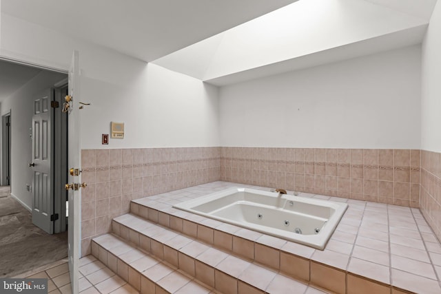 29 Foxcroft Dr, Princeton, NJ 08540 - full bathroom featuring a whirlpool tub and tile patterned flooring