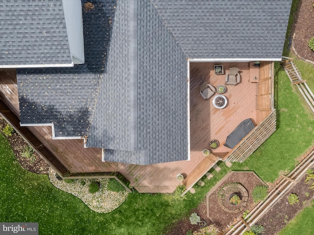 view from above of property
