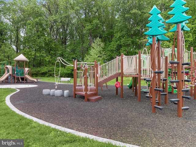 view of community jungle gym
