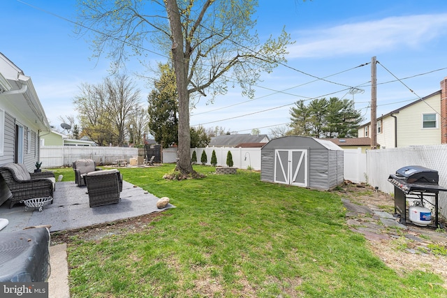 11 New Coach Pl, Willingboro, NJ 08046 - view of yard with a patio area, a storage shed, and an outdoor structure