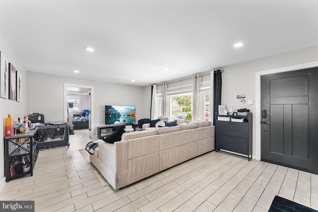 11 New Coach Pl, Willingboro, NJ 08046 - living area featuring light wood finished floors and recessed lighting