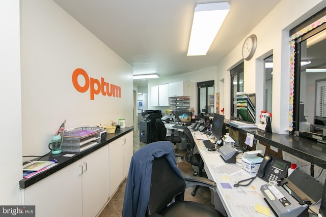 view of home office