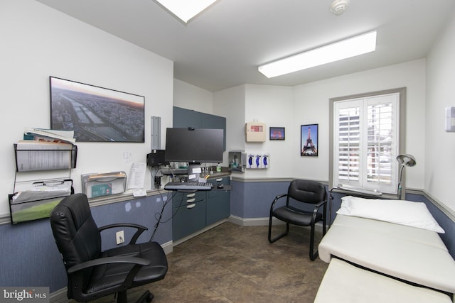 home office featuring baseboards