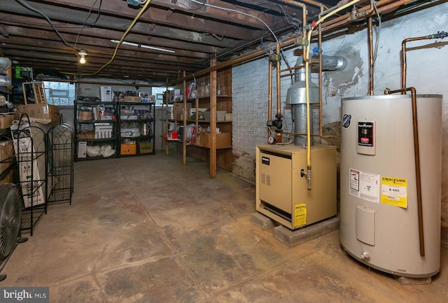 538 Gainsboro Rd, Drexel Hill, PA 19026 - below grade area featuring electric water heater and a heating unit