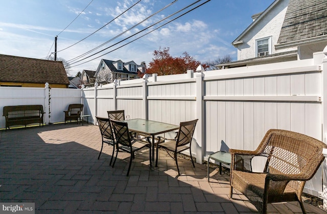 538 Gainsboro Rd, Drexel Hill, PA 19026 - view of patio featuring outdoor dining space and a fenced backyard