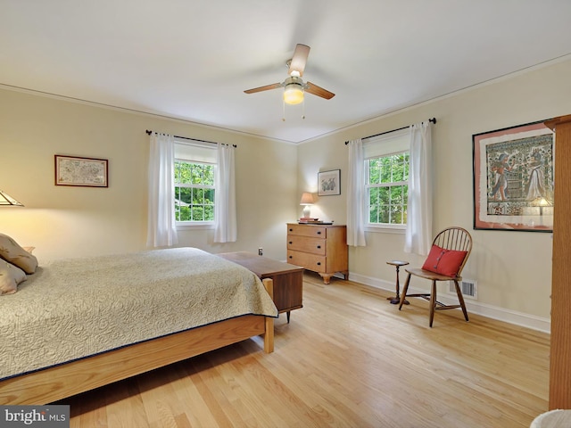 506 Devonshire Ln, Severna Park, MD 21146 - bedroom with light wood-style floors and ceiling fan
