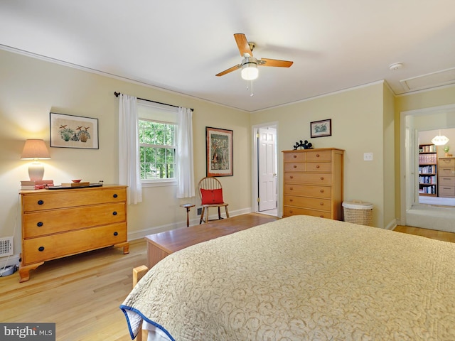 506 Devonshire Ln, Severna Park, MD 21146 - bedroom featuring light wood finished floors and a ceiling fan