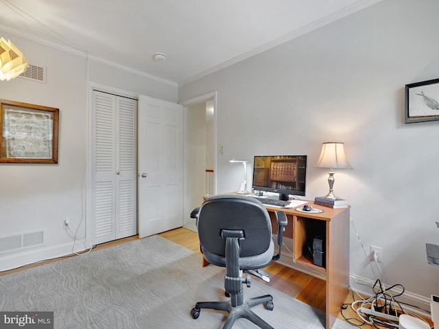 506 Devonshire Ln, Severna Park, MD 21146 - office space featuring wood finished floors and ornamental molding