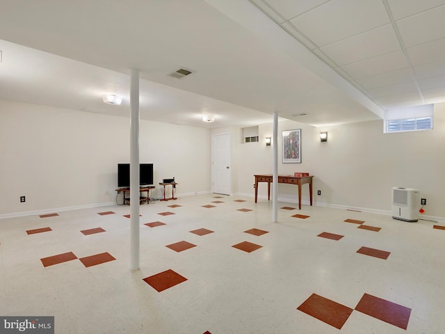 506 Devonshire Ln, Severna Park, MD 21146 - basement with tile patterned floors and baseboards
