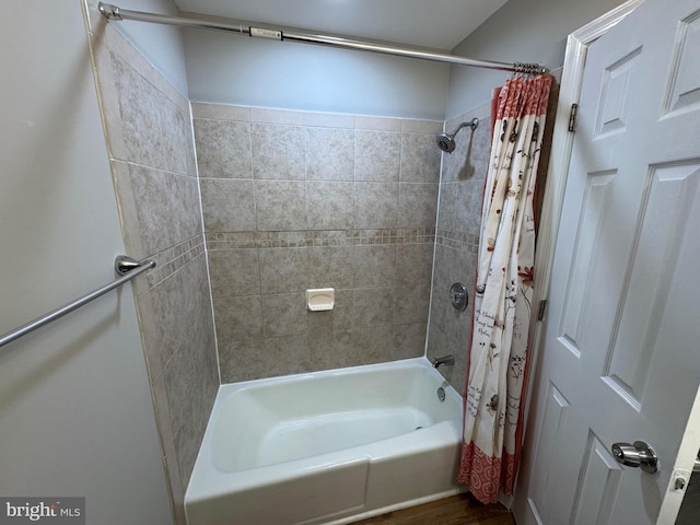full bath featuring shower / bath combo