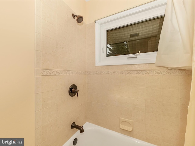 full bath featuring shower / bathing tub combination