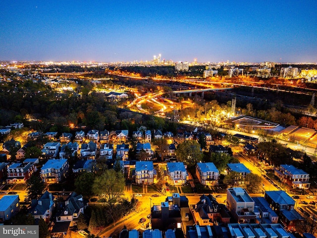 aerial view of property's location