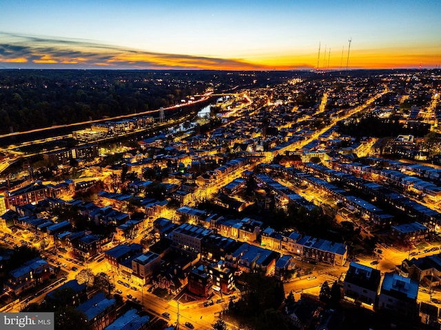 aerial view of property's location