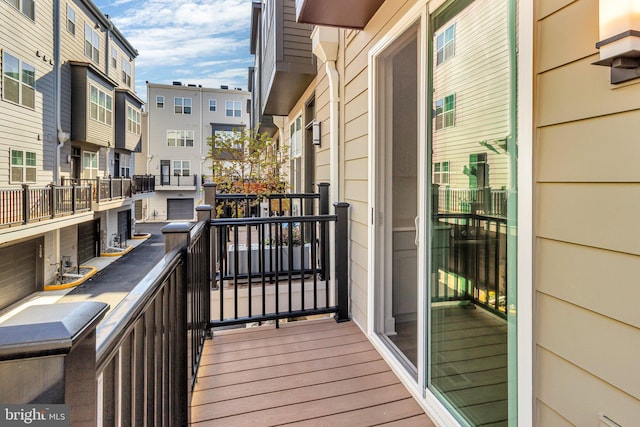 balcony featuring a residential view