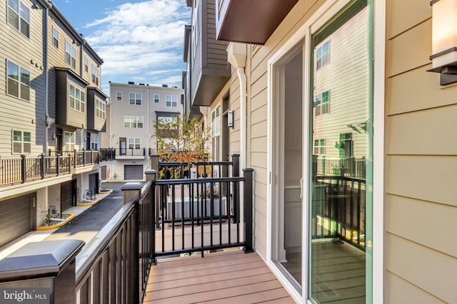 balcony with a residential view