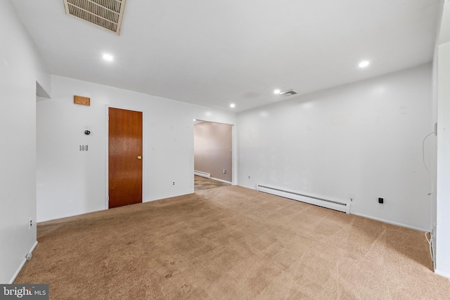 14B Heron St S, Manchester Township, NJ 08759 - empty room featuring visible vents, a baseboard radiator, carpet, and recessed lighting