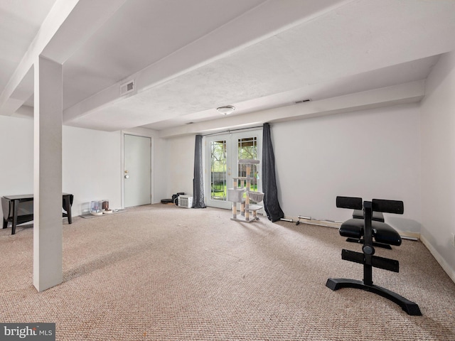 59 Hagan Dr, New Hope, PA 18938 - exercise room with visible vents and carpet