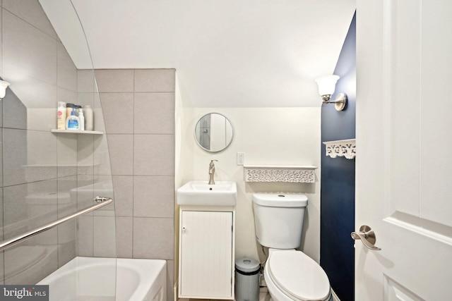 full bath with vanity and toilet