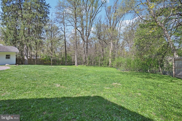 view of yard with fence private yard