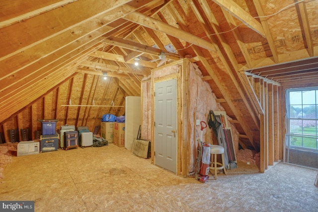 view of attic