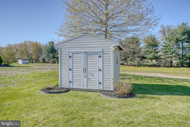 view of shed