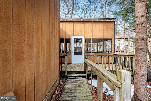 7443 Tamara Ln, Tobyhanna, PA 18466 - view of wooden deck