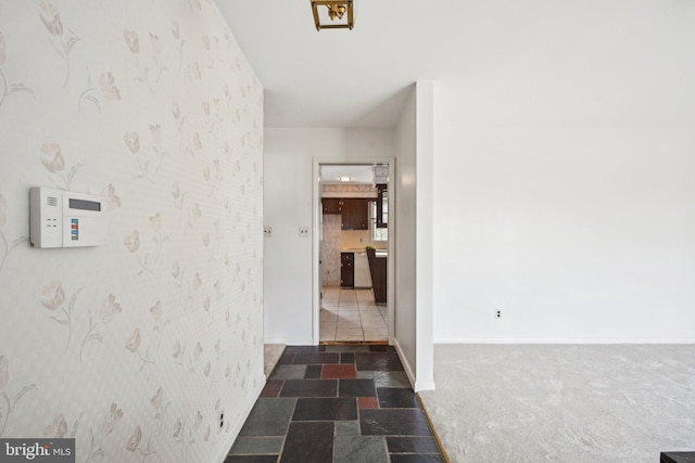 hallway with baseboards