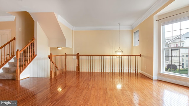 2080 Capstone Cir, Herndon, VA 20170 - empty room with hardwood / wood-style flooring, crown molding, and baseboards