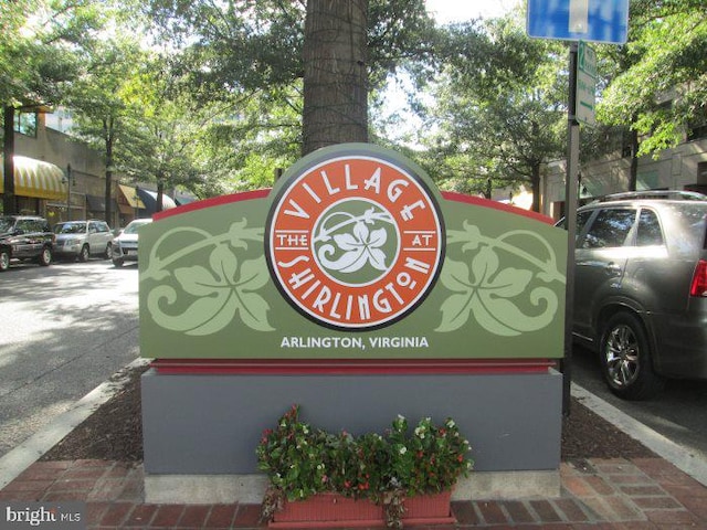 view of community sign