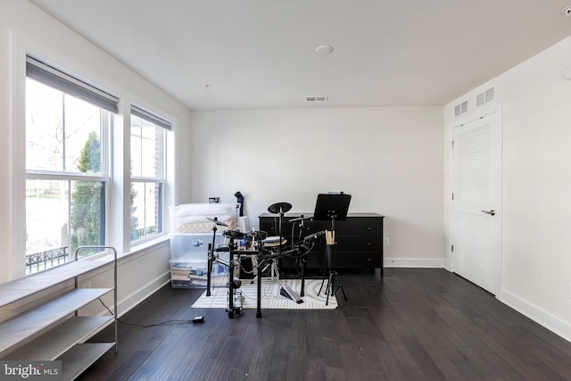 6645 Rhode Island Ave, Riverdale, MD 20737 - office with baseboards, wood finished floors, and visible vents