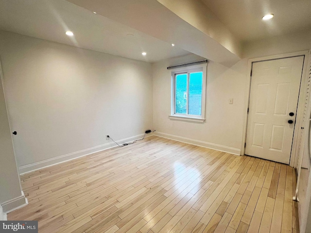1447 Holbrook St NE, Washington, DC 20002 - entryway featuring baseboards, light wood-type flooring, and recessed lighting