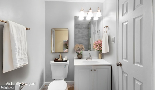 11400 Cosca Park Pl, Clinton, MD 20735 - bathroom with vanity, baseboards, and toilet