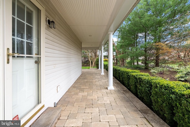 view of patio / terrace with covered porch