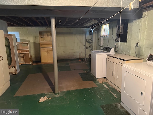 75 Unwin Dr, Hamilton, NJ 08610 - unfinished basement with independent washer and dryer and electric panel
