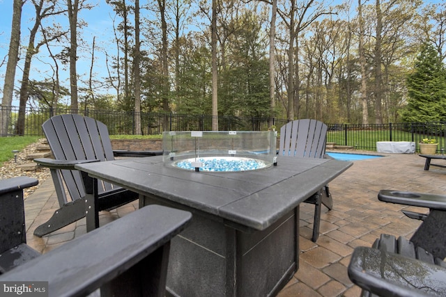 view of patio / terrace with a fenced backyard
