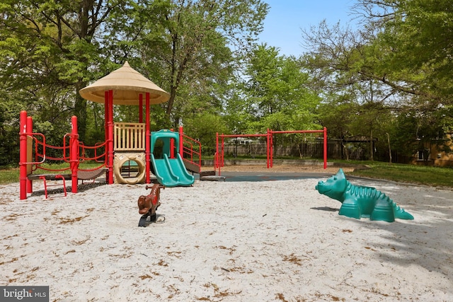 view of community jungle gym