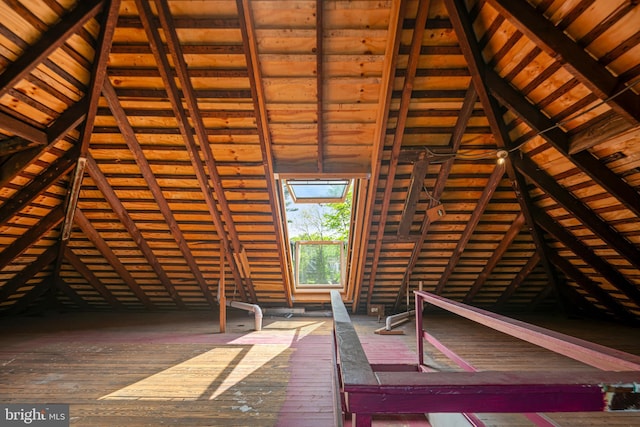 view of attic
