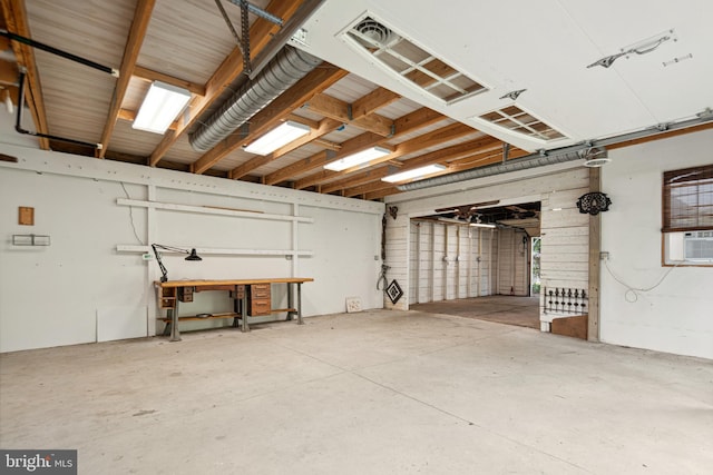 garage featuring cooling unit
