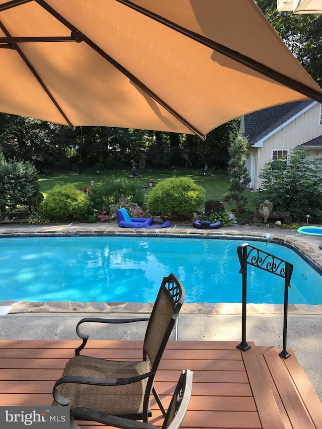 view of pool