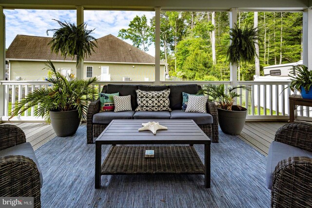 14626 Blue Heron Dr, Ocean View, DE 19970 - deck with an outdoor living space